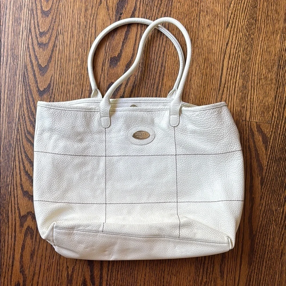 Furla Women’s Off-White Leather Tote